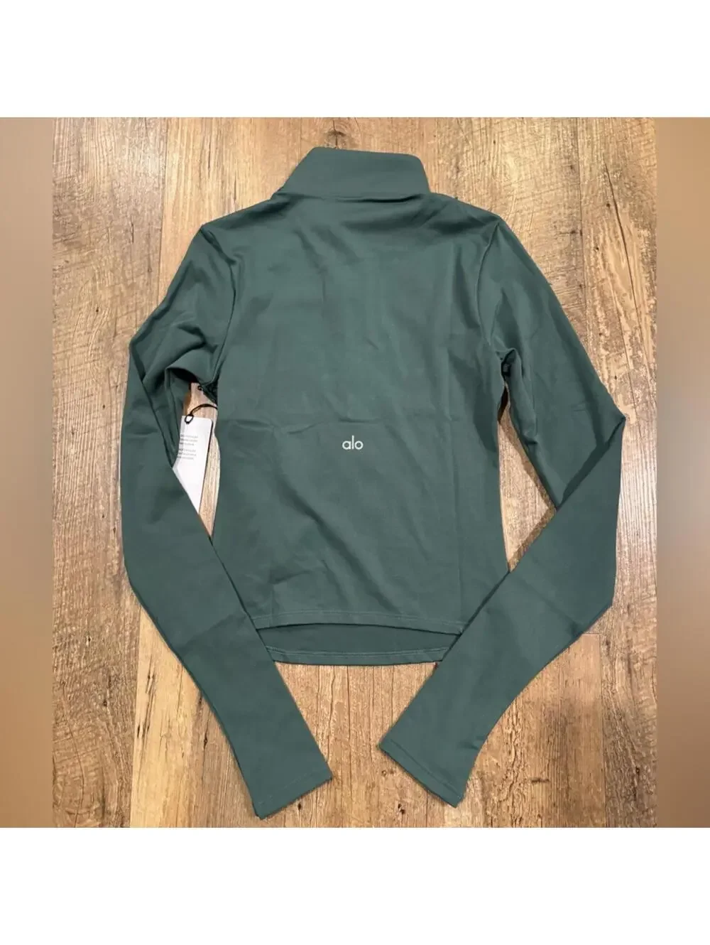 NWT ALO Yoga Softsculpt Precision 1/4 Zip Long Sleeve (Clover Green) Size XS